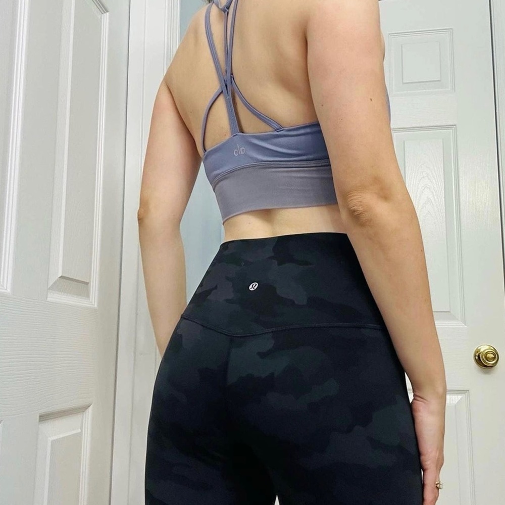 Lululemon Align High Rise 25” Black Camo Coal Multi Leggings Size 4